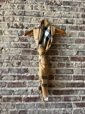 Brown Check Scarf