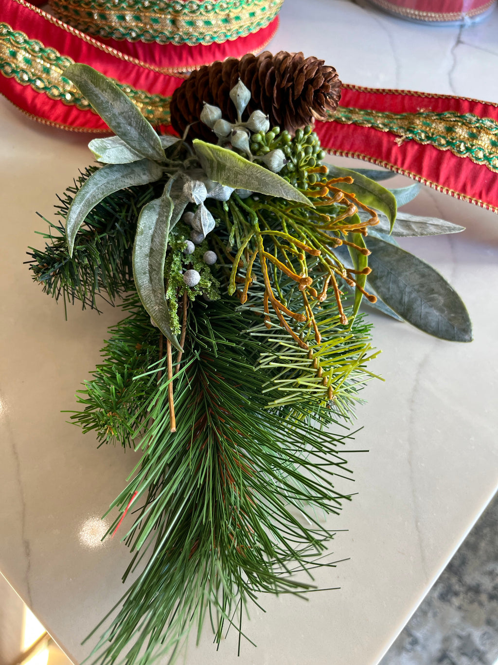 Pine Cone Christmas Stem