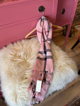 Pink Check Scarf