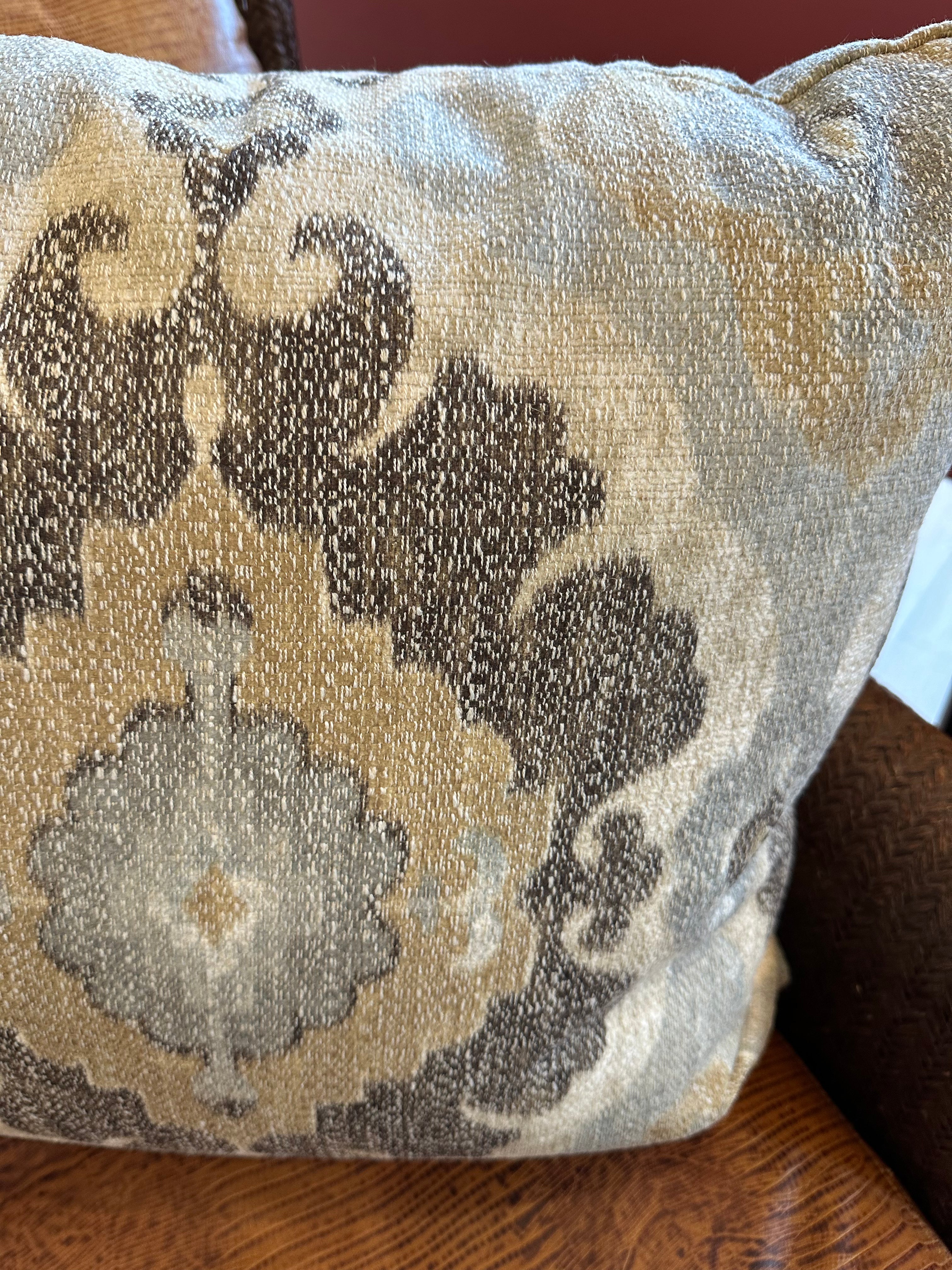 Gray and Gold Medallion Pillow
