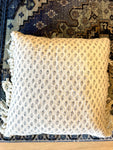 White/Blue Accent Detail Pillow