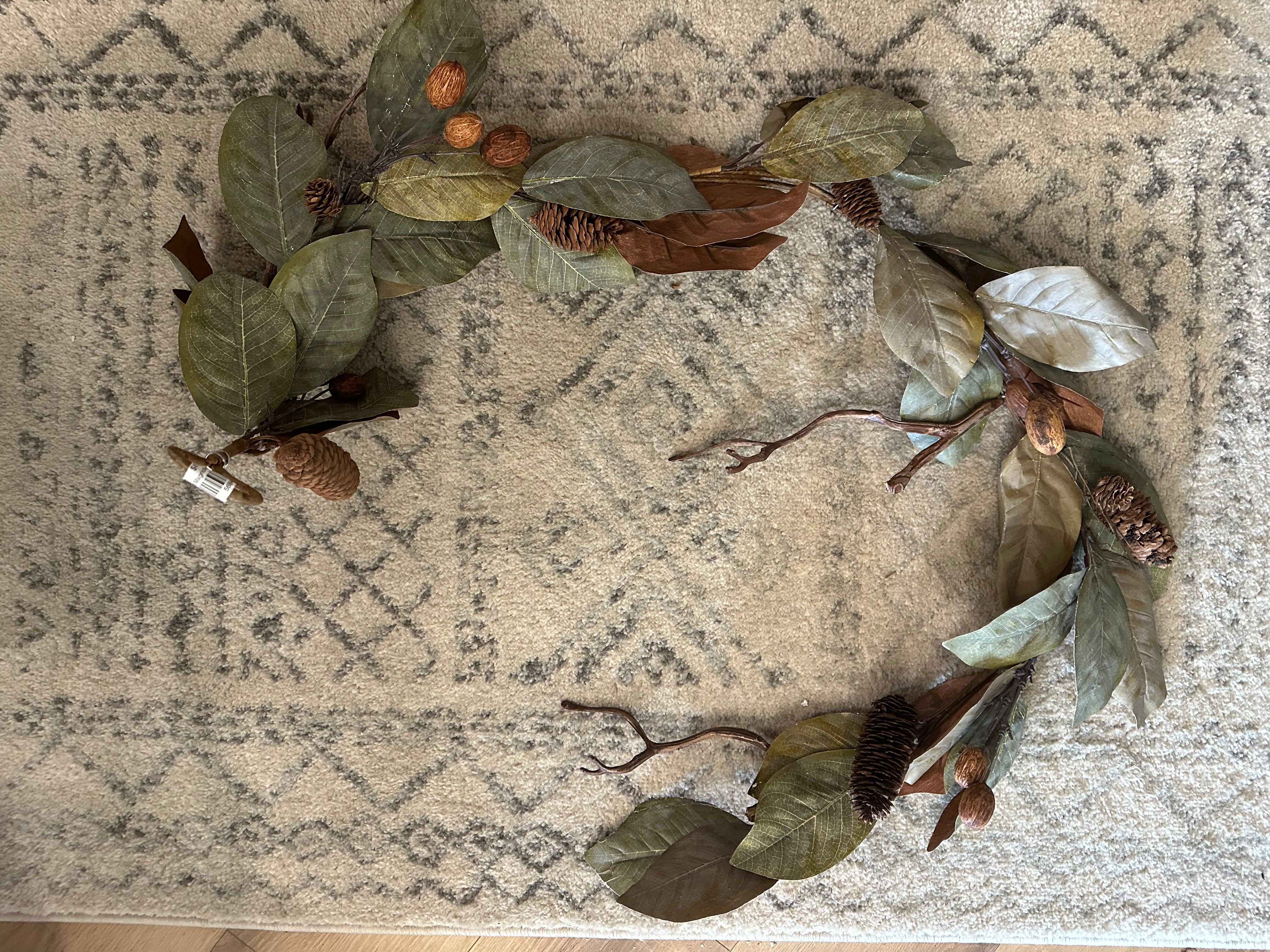 Dried Magnolia Leaf Garland