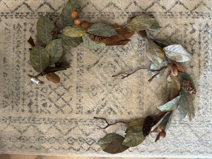 Dried Magnolia Leaf Garland