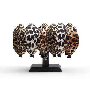 Leopard Satin Twisted Headbands