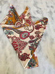 Silk Paisley And Gold Scarf
