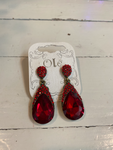 Ole Cherry Red Teardrop Earrings