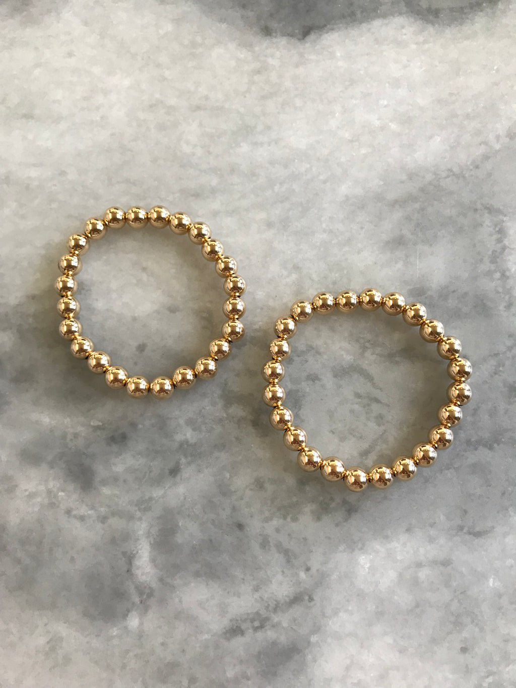 14 Karat Gold Beaded Bracelet - 6 millimeter