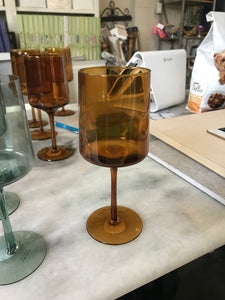 Brown Wine Glass