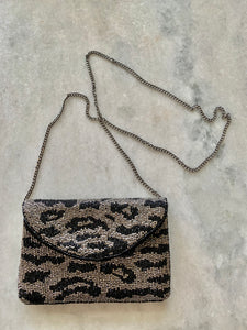 Silver and Black Cheetah Handbag