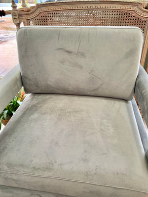 Gray Velvet Modern Chair