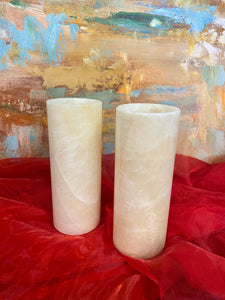 Marble Faux Flicker Candle