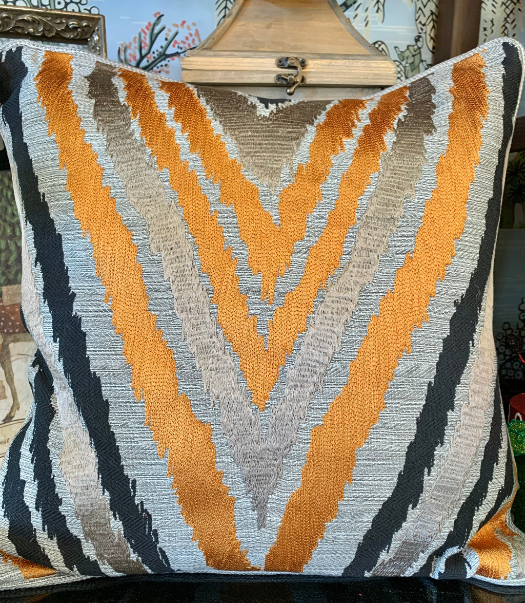 Villa Orange Multi-Colored Pillow