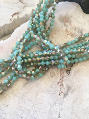 Blue Long Bead Necklace