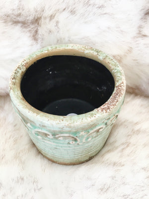 Teal Ceramic Pot