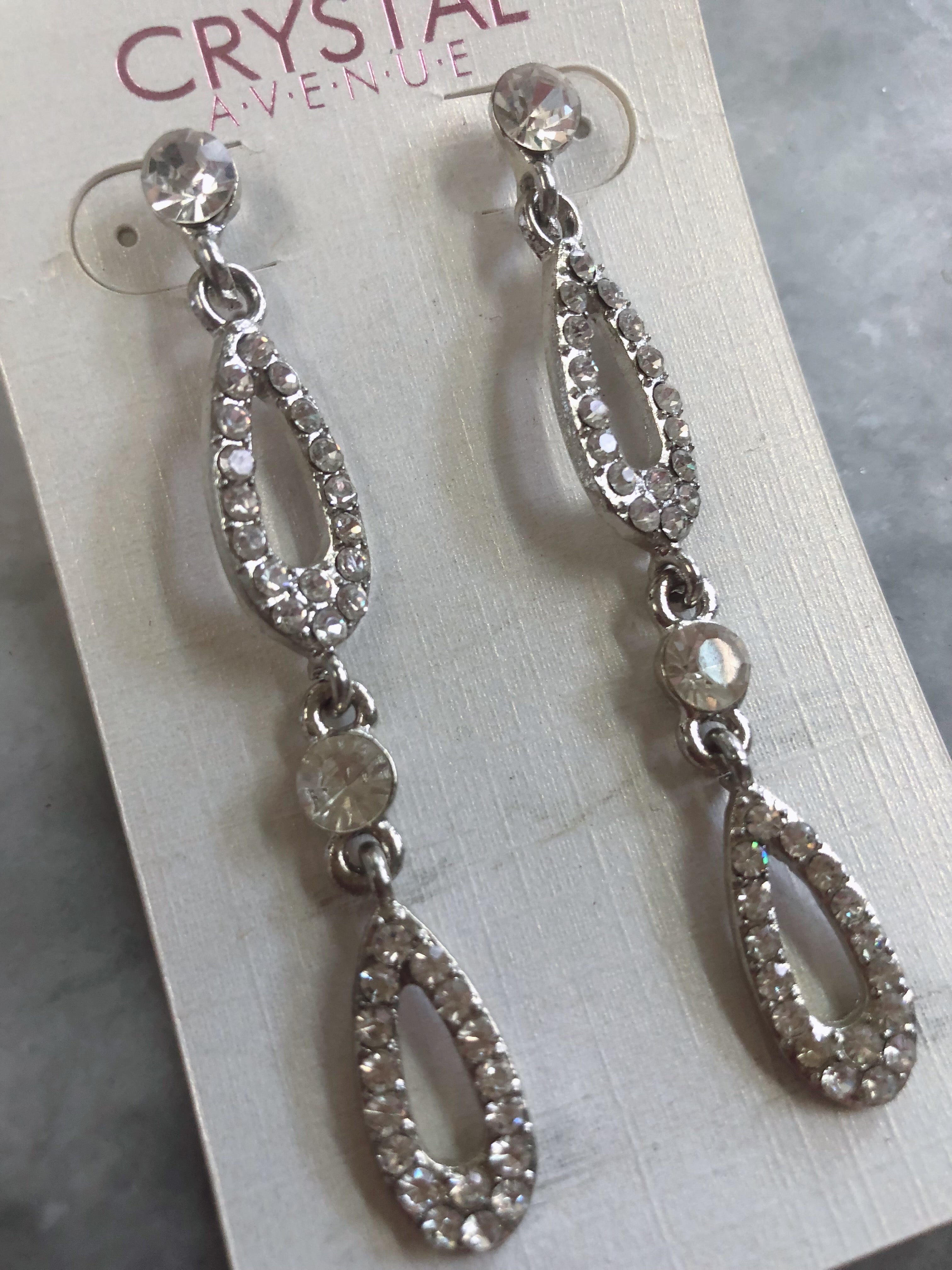 Crystal Avenue Faux Diamond Earrings