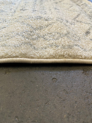 Tulum Ivory /Grey Soft Shag Boho Printed Area Rug