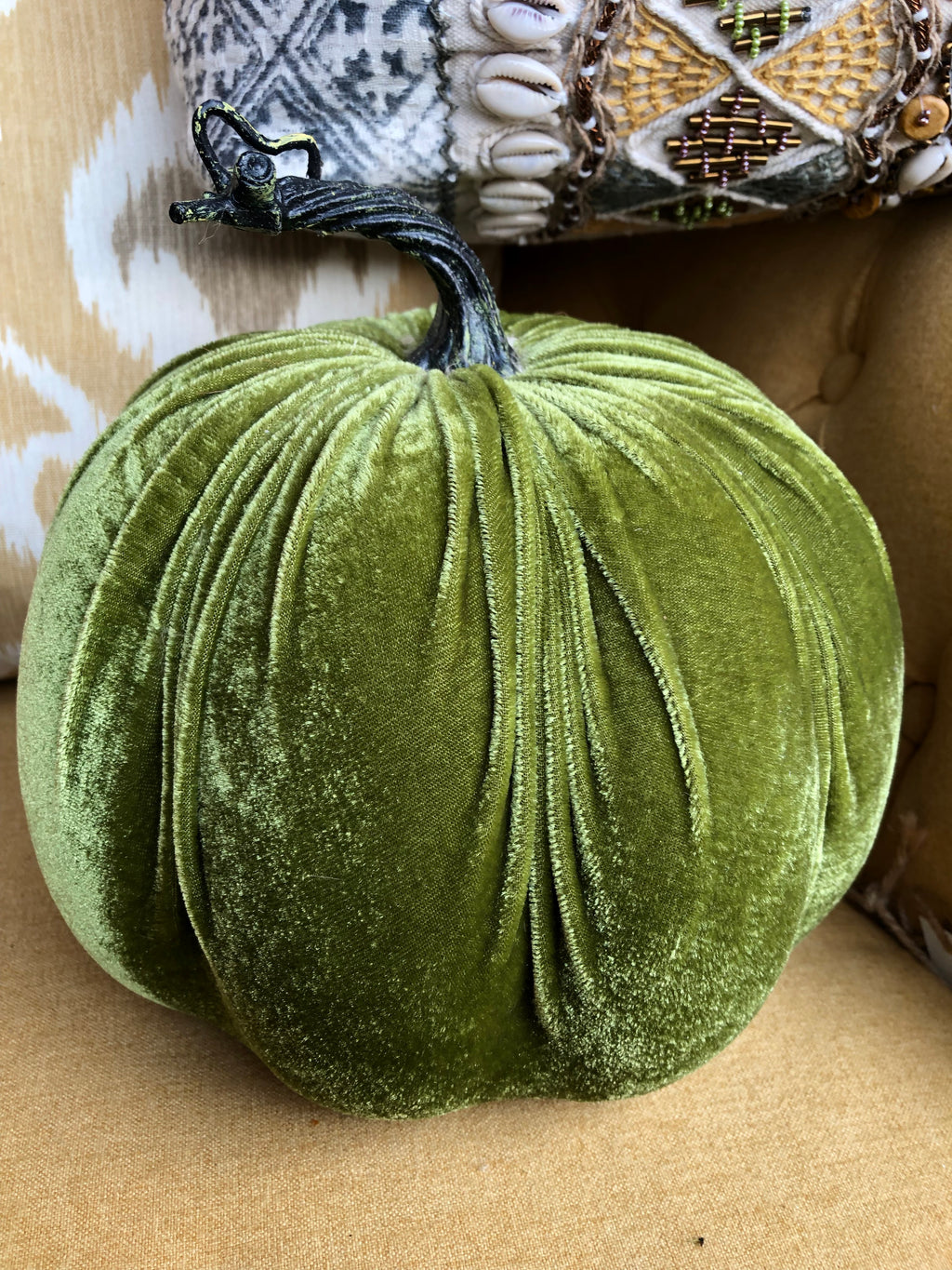 Green Velvet Pumpkin