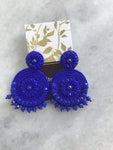 Camel Threads Dark Blue Beaded Earrings