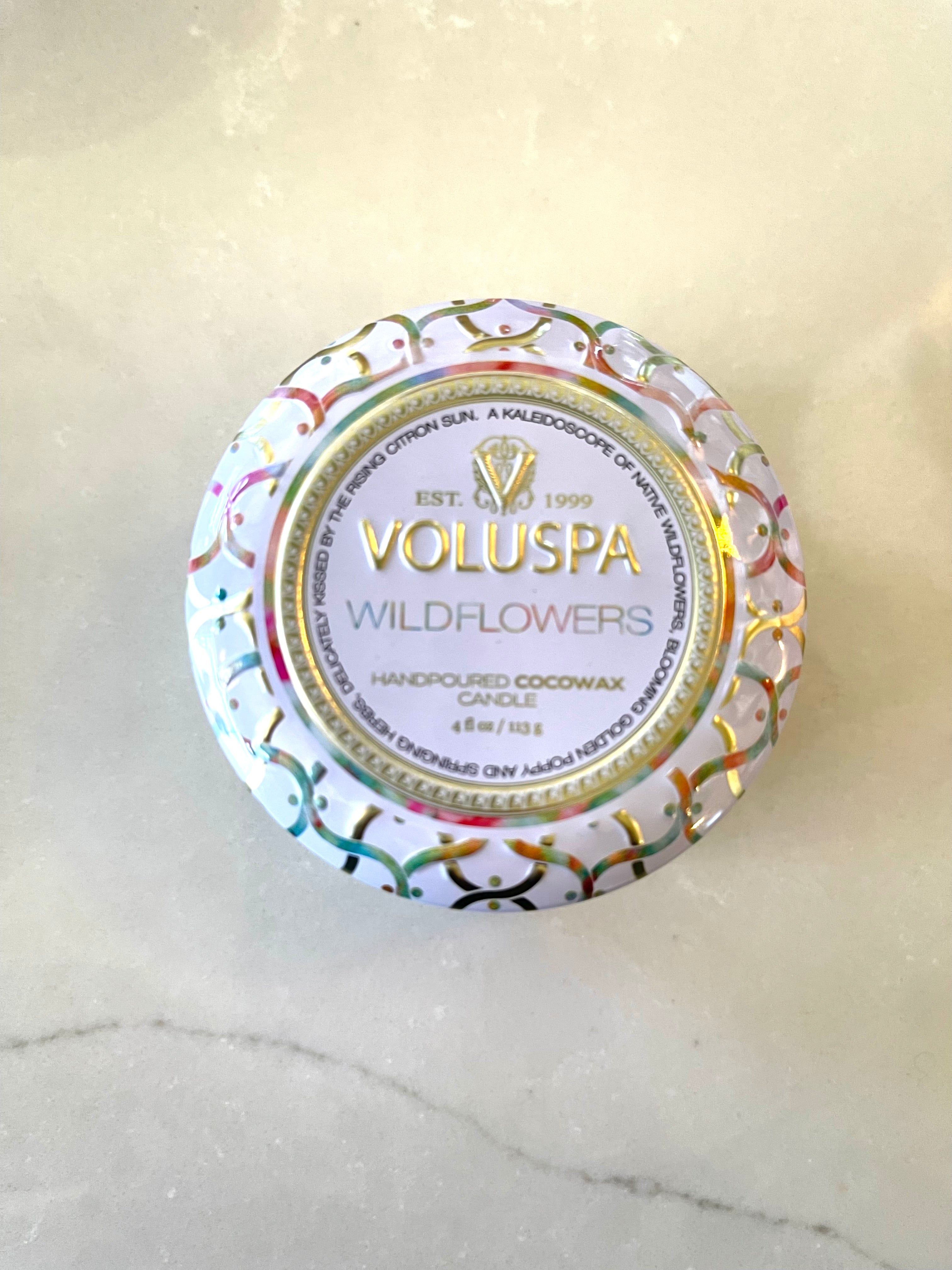 Voluspa Wildflowers Mini Tin Candle