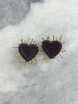 Camel Threads Black Heart Earrings